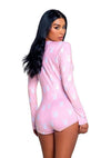 Playboy Slumber Bunny Romper - Pink/White - Large/XLarge
