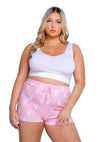 Playboy Slumber Bunny - Pink/White - 3XLarge/4XLarge - 2 Piece/Set