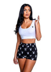 Playboy Slumber Bunny - Black/White - Large/Medium - 2 Piece/Set