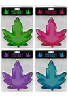 Pot Leaf Ashtry - Assorted Colors - 4 Pack