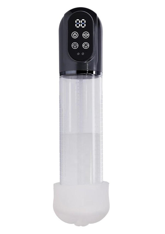 Pumped Engage 6 Function Automatic Rechargeable Penis Pump - Grey/Gun Metal