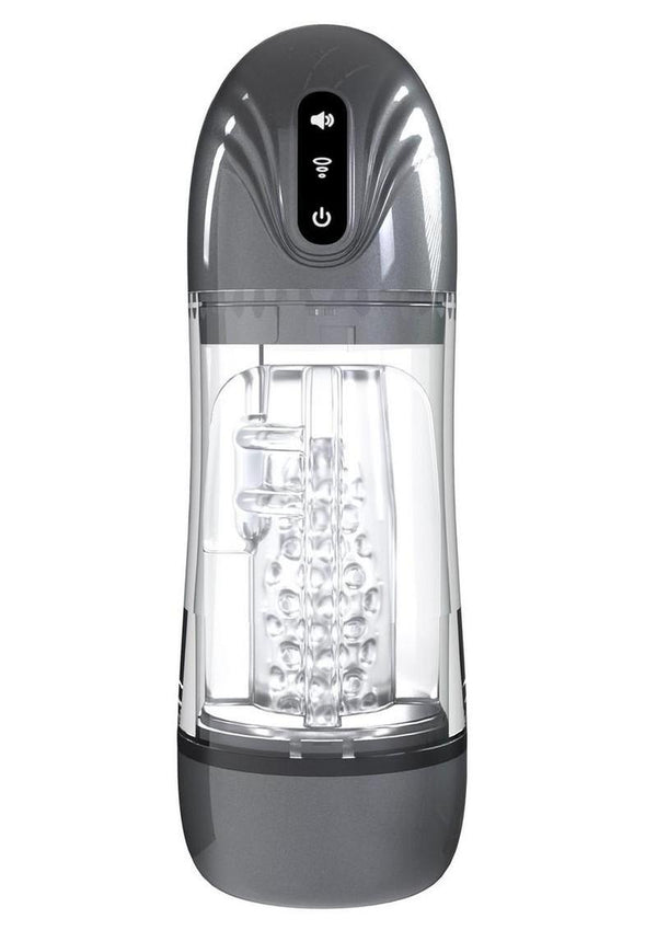 Pumped Sonicpull 10 Function Multimedia Enhanced Masturbator - Grey/Gun Metal