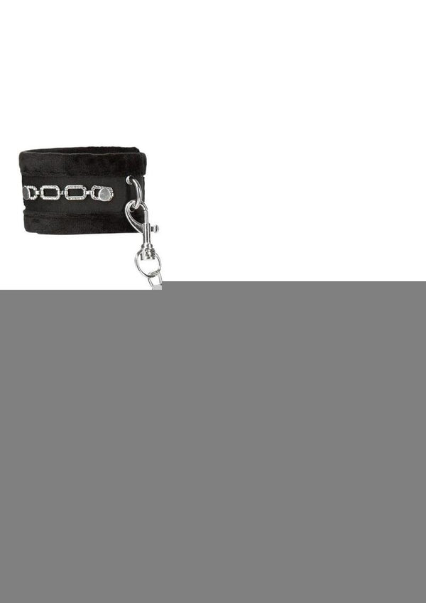 Punishment Crystal Detail Handcuffs - Black