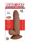 Realcocks Dual Layered #1 Bendable Dildo - Caramel - 5.5in