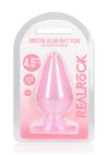 Realrock Crystal Clear Anal Plus - Clear/Pink - 4.5in