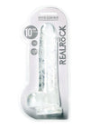 Realrock Crystal Clear Realistic Dildo with Balls - Clear - 10in