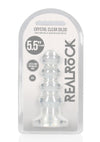 Realrock Curvy Dildo Or Butt Plug - Clear - 5.5in