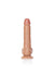 Realrock Straight Realistic Dildo with Balls and Suction Cup - Caramel - 7in