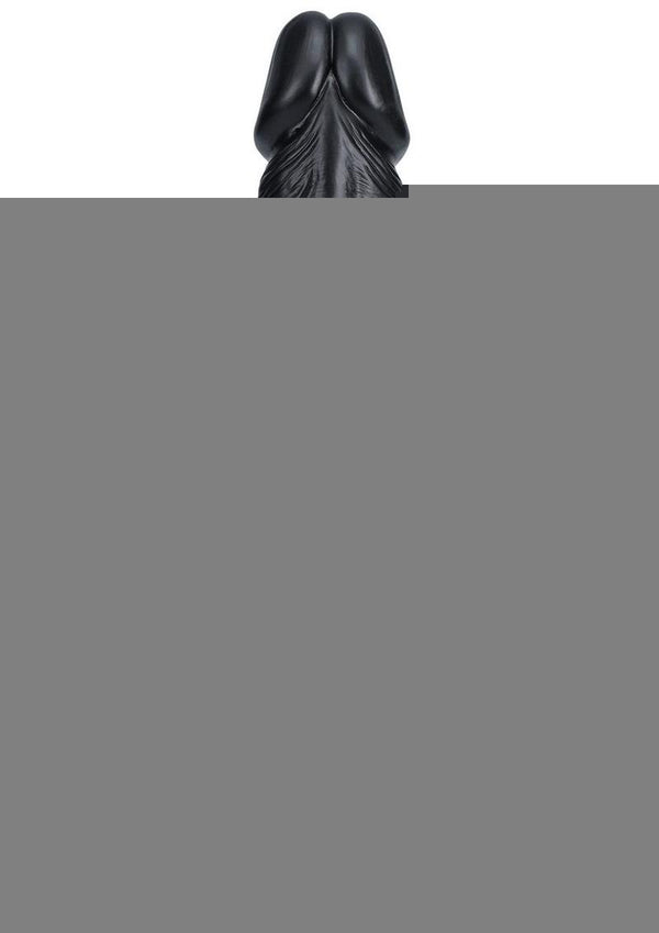 Realrock Ultra Realistic Skin Extra Large Straight Dildo with Suction Cup - Chocolate - 14in