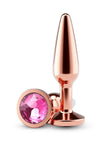 Rear Assets Chrome Tapered Anal Plug - Rose Gold - Medium
