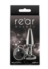 Rear Assets Chrome Tapered Anal Plug - Gray/Grey - Small