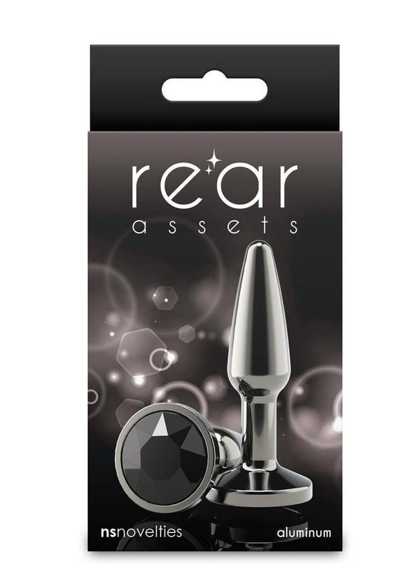 Rear Assets Chrome Tapered Anal Plug - Gray/Grey - Small