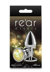 Rear Assets Silver Anal Plug - Small - Yellow Gem