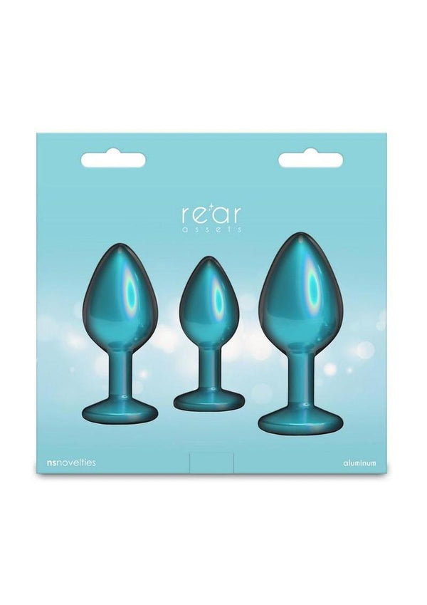 Rear Assets Tapered Trainer Chrome Plated Anal Plugs Kit