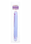 Reflective Gel Smooth Double Dildo - Purple - 12in