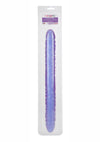 Reflective Gel Veined Double Dildo - Purple - 18in