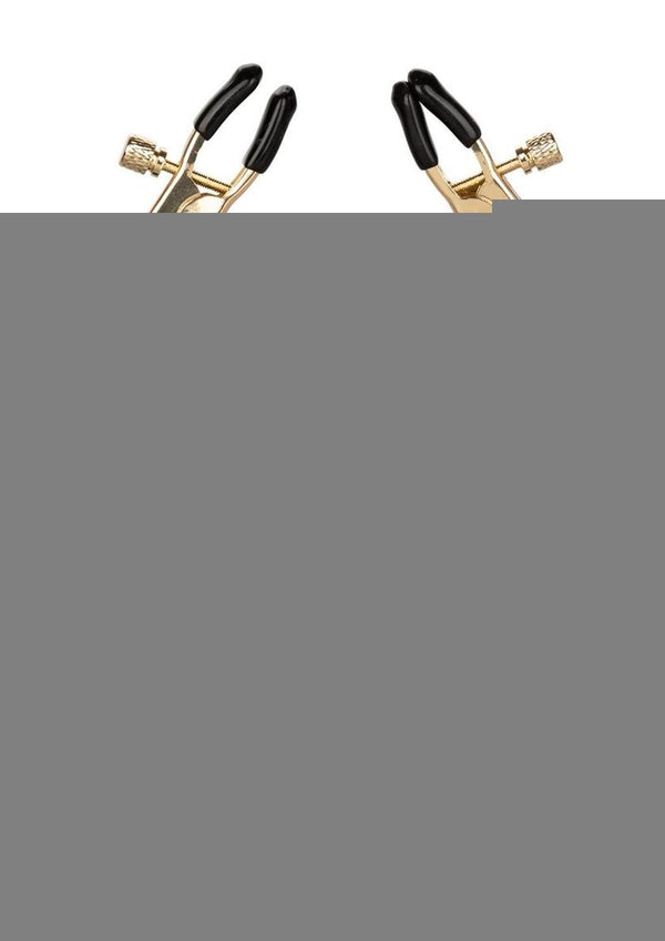Ride 'Em Premium Denim Collection Nipple Clamps - Gold