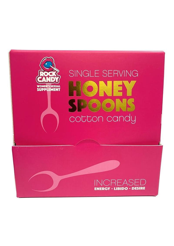 Rock Candy Honey Spoons Female Sexual Supplement Cotton Candy - 24 Packs Per Display