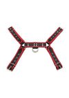Rouge Pvc Ot H Front Harness - Black/Red - Medium/Small