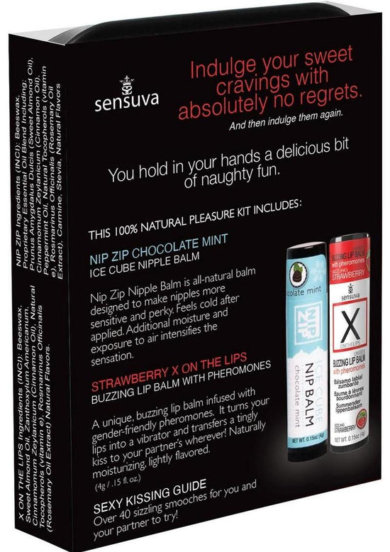 Sensuva Lips N Nips Pleasure Kit Limited Edition - Chocolate/Strawberry