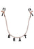Sex and Mischief Brat Charm Nipple Clamp - Black/Rose Gold