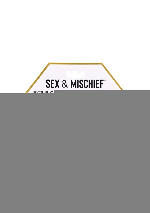 Sex and Mischief Ex's Andamp; Oh's Crystal Day Collar - Black/Red