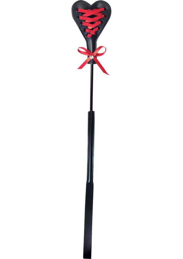 Sex and Mischief Heart Beat Crop - Black/Red