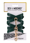 Sex and Mischief Indica Cutout Cuffs - Gold/Green