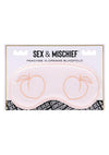 Sex and Mischief Peaches N Creame Blindfold - Ivory/Orange