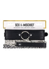 Sex and Mischief Shadow Collar and Leash - Black/Silver