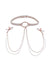 Sex and Miscielf Peaches 'N Creame Collar with Nipple Clamps - Ivory/Rose Gold