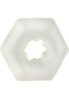 Sexagon Enhancer Cock Ring - Clear