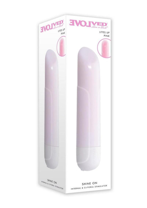 Shine On Light-Up Rechargeable Bullet - Pink/White