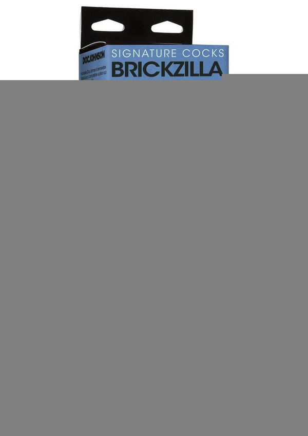 Signature Cocks Ultraskyn Brickzilla Dildo with Removable Suction Cup - Chocolate - 13in