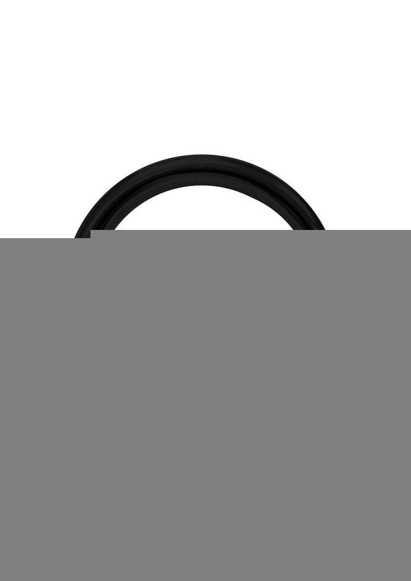 Stainless Steel Round Cock Ring - Black - 50mm