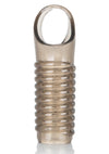 Stimulation Enhancer Textured Penis Sleeve - Smoke - 4.25in