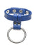 Strict Leather Cock Gear Leather and Steel Cock and Ball Ring - Blue/Metal