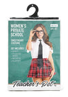 Teacher's Pet Private School Sweetheart Costume - Red/White - One Size - 4 Piece