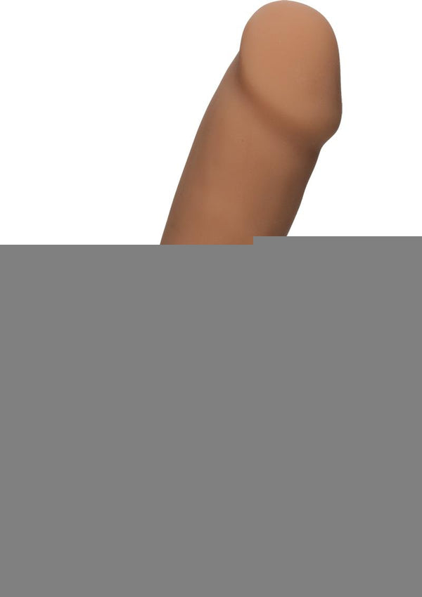 The D Slim D Ultraskyn Dildo - Brown/Caramel - 6in
