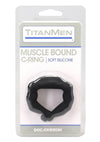 Titanmen Muscle Bound Cock Ring - Black - 32mm