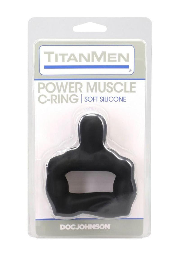 Titanmen Muscle Bound Cock Ring - Black - 42mm