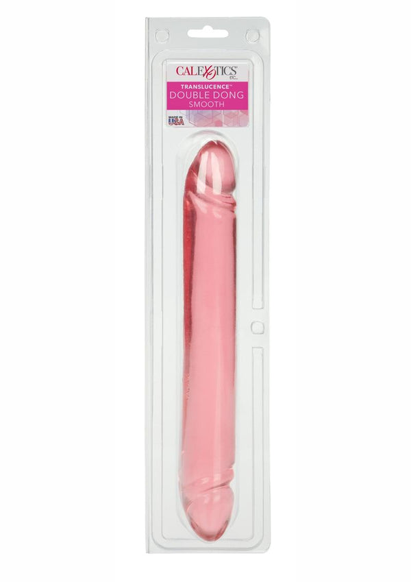 Translucence Smooth Double Dildo - Pink - 12in