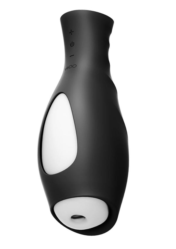 Vedo Torpedo Rechargeable Vibrating Stroker - Just - Black/Glow In The Dark