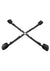 Velvet Noir Adjustable Hog Tie and Cuff - Black - Set