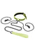 WhipSmart Glow In The Dark Collar with Nipple Clips and Leash - Glow In The Dark/Green