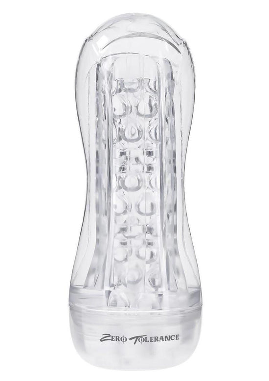 Zero Tolerance Casual Encounter Beaded Pussy Stroker with Vibrating C-Ring - Clear