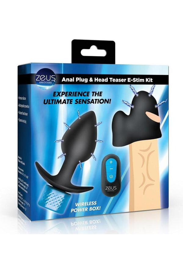 Zeus Electrosex Anal Plug and Head Teaser E-Stim Kit