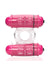 4t Double Wammy Silicone Rechargeable Dual Vibrating Couples Cock Ring - Red/Strawberry