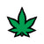 Marijuana Leaf Green Enamel Pin