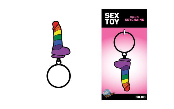 Dildo Rainbow Keychain